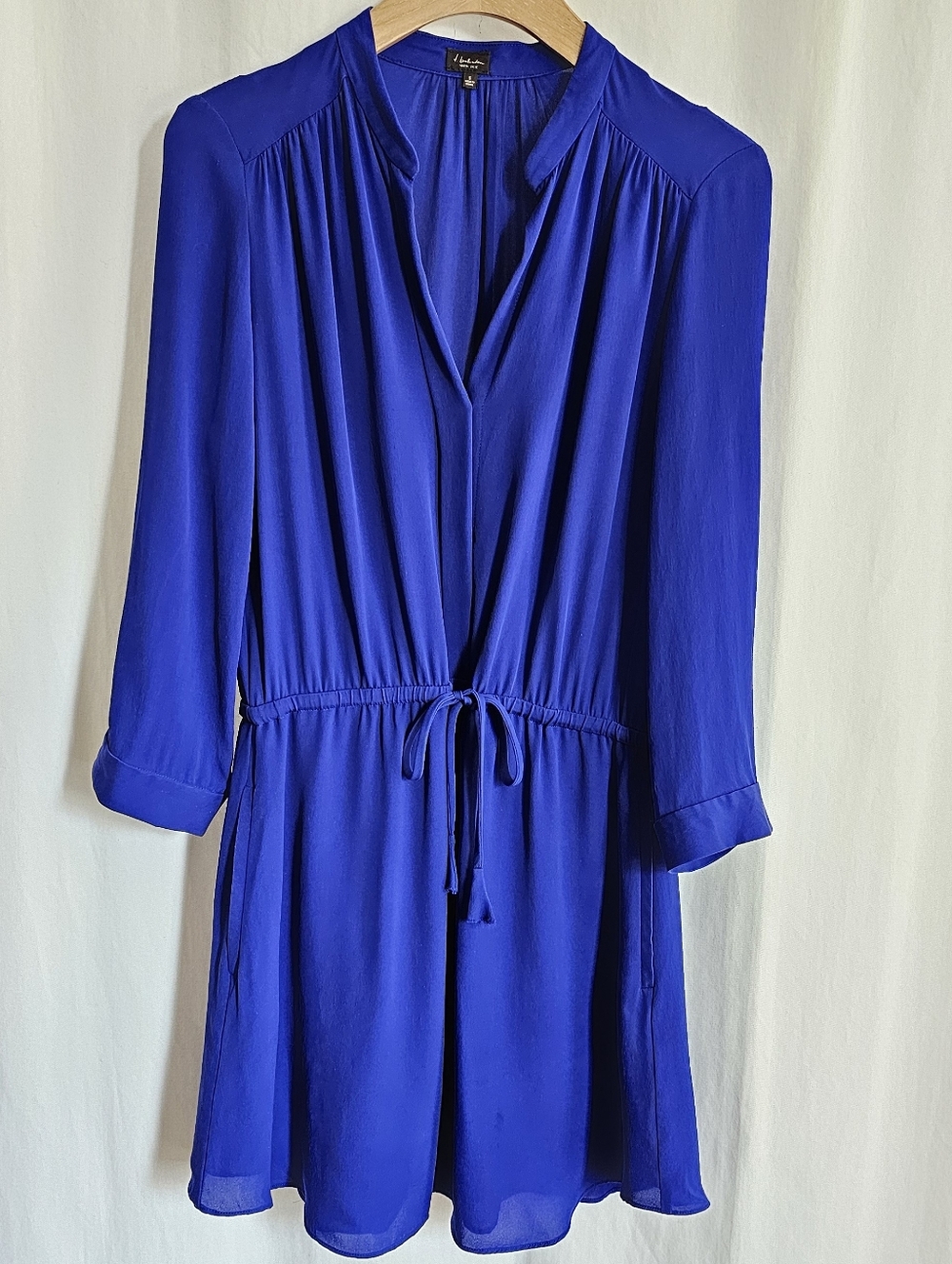 Aritzia T. Babaton Long Sleeve Silk Bennett Dress - Cobalt Blue - Picture 10 of 16